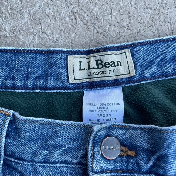 L.L Bean Fleece Lined Denim - Picture 5 of 5
